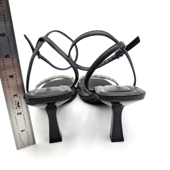 Open Edit Taytum Ankle Strap Sandal Open Toe Women's Black Size US7M EU37.5 - Picture 4 of 16